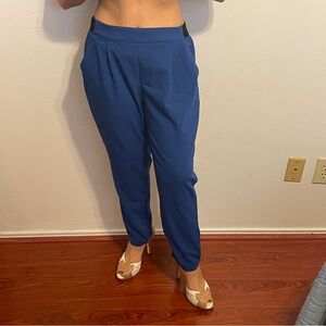 Old Navy blue dress pants with elastic waistband, Size Medium